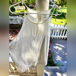 Lane Bryant Tank with mesh top, sequin body